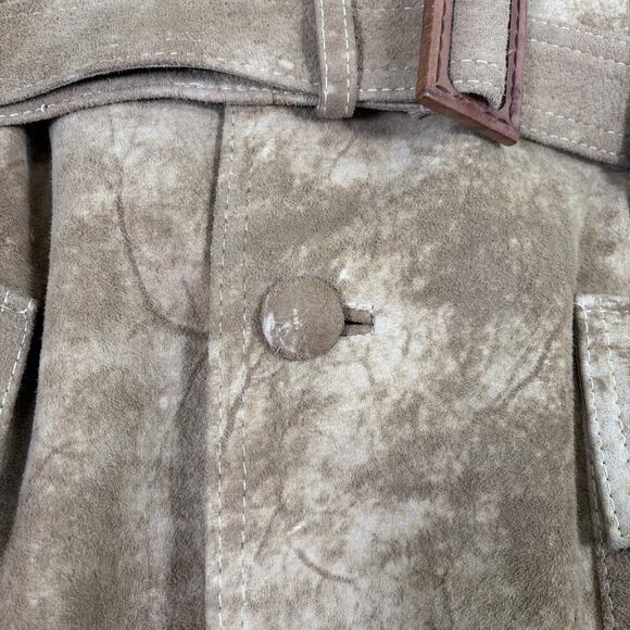 Vintage Montevideo Leather Factory Uruguay Brown Suede Blazer Jacket Mens - Picture 8 of 15